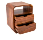 Cedarbrook Elegant Solid Wood Bedside Storage Table - Image 7