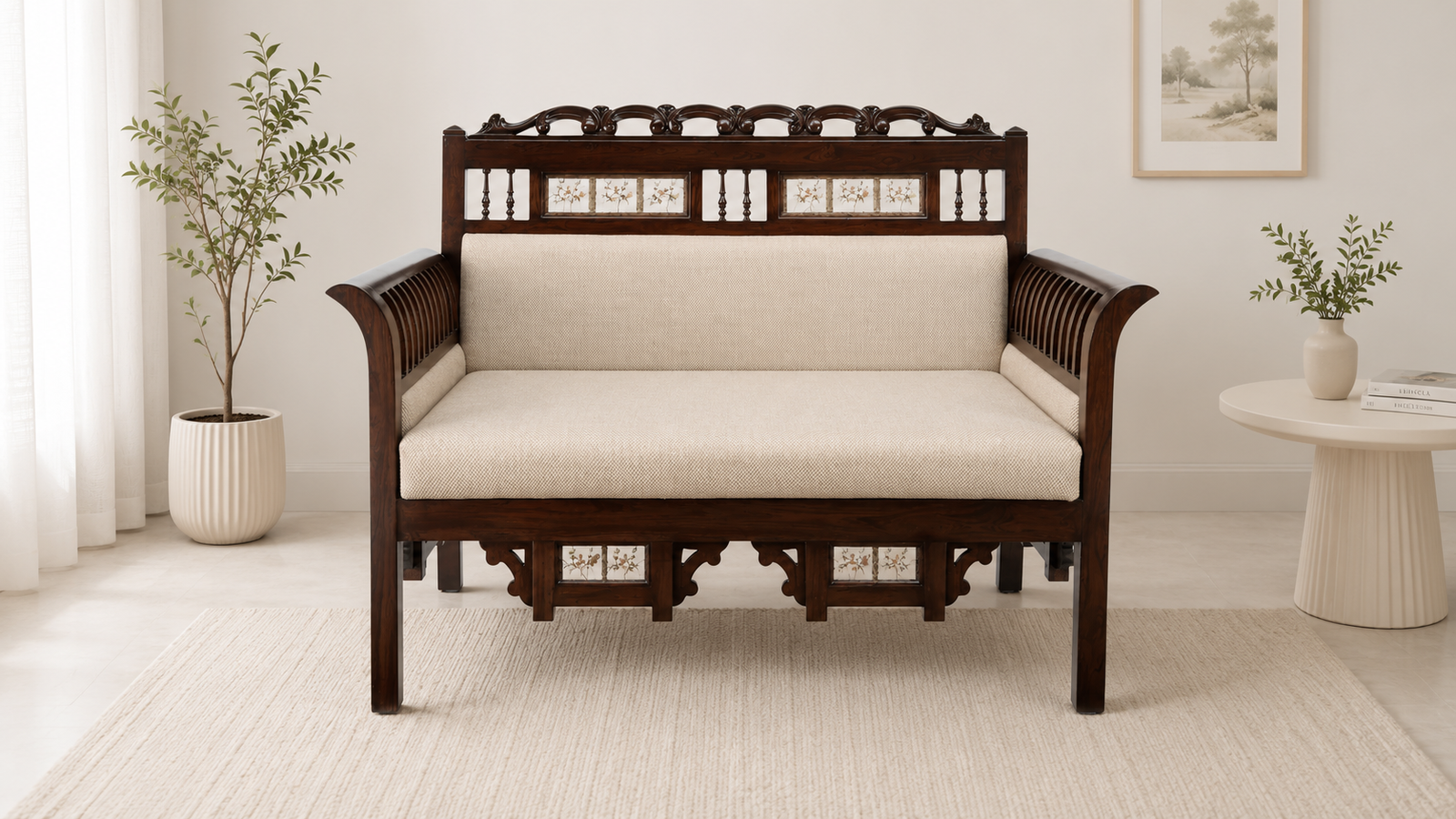 Classic-Handcrafted-Sheesham-Wood-2-Seater-Sofa-with-Premium-Fabric-Finish-1.png Import placeholder for 3753 - Image 1