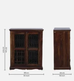 Denvor Solid Wood Storage Cabinet in Provincial Teak Finish - Image 2