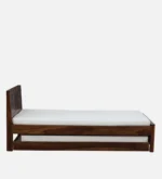 Dorian Solid Sheesham Wood Single Bed with Classic Headboard in Walnut Finish - Image 6
