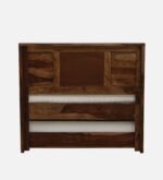 Dorian Solid Sheesham Wood Single Bed with Classic Headboard in Walnut Finish - Image 9