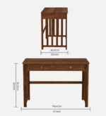 Edinburgh Solid Sheesham Wood Writing Desk with Premium Workspace Design - Image 3