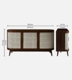 Elegant Solid Sheesham Wood Wooden Display & Storage Cabinet - Image 3