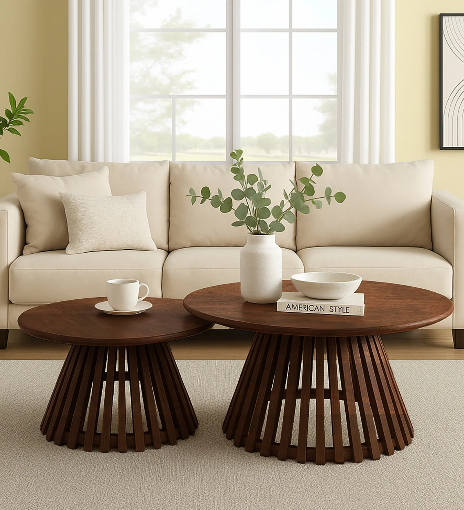 Elora Solid Sheesham Wood Classic Coffee Table with Timeless Wooden Design (1) Elora Solid Sheesham Wood Classic Coffee Table with Timeless Wooden Design - Image 1