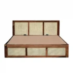 Elora Solid Sheesham Wood Classic Wooden Storage Bed for Bedroom - Image 6