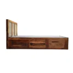 Elora Solid Sheesham Wood Classic Wooden Storage Bed for Bedroom - Image 7