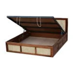 Elora Solid Sheesham Wood Classic Wooden Storage Bed for Bedroom - Image 9