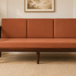 Elora Solid Wood 3 Seater Sofa with Comfortable Fabric Seating