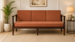 Elora Solid Wood 3 Seater Sofa with Comfortable Fabric Seating