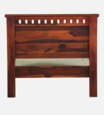 Elton Solid Sheesham Wood Single Bed with Contemporary Headboard in Natural Teak Finish - Image 8