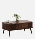 Elvina Solid Sheesham Wood Premium Coffee Table for Luxury Living Room Interiors - Image 4