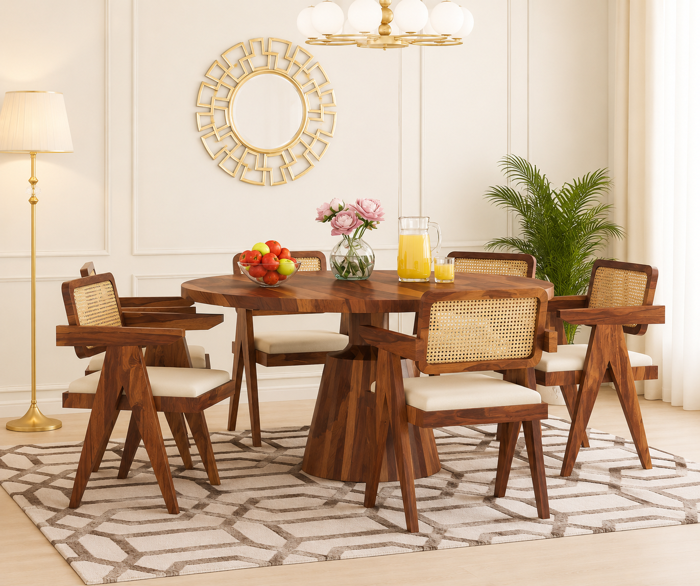 Elvora-Handcrafted-Sheesham-Wood-Dining-Set-1.png Import placeholder for 1334 - Image 1