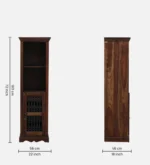 Elvora Sheesham Wood Tall Cabinet with Spacious Shelves - Image 2