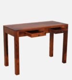 Everwood Solid Sheesham Wood Writing Desk with Classic Storage Cabinet - Image 5