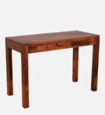Everwood Solid Sheesham Wood Writing Desk with Classic Storage Cabinet - Image 6
