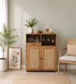 Fairmont Sheesham Wood Utility Cabinet in Natural Finish