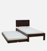 Farren Solid Sheesham Wood Single Bed with Solid Wood Headboard in Honey Finish - Image 5