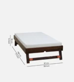 Farren Solid Sheesham Wood Single Bed with Solid Wood Headboard in Honey Finish - Image 4