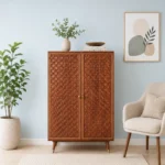 Grayson Solid Sheesham Wood Cabinet with Double Doors