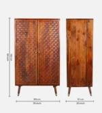 Grayson Solid Sheesham Wood Cabinet with Double Doors - Image 3