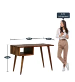 Greystone Solid Sheesham Wood Writing Table with Classic Wooden Finish - Image 3