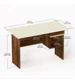 Harper Solid Sheesham Wood Study Table with Elegant Wooden Storage - Image 3