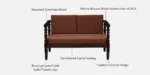 Harrington Castleford Classic Rolled Arm Fabric Upholstered Two Seater Sofa - Image 4