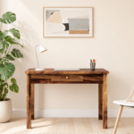 Harrington Solid Sheesham Wood Study Desk with Multiple Storage Compartments