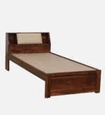 Haven Solid Sheesham Wood Single Bed with Minimalist Headboard in Provincial Teak Finish - Image 5