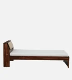 Haven Solid Sheesham Wood Single Bed with Minimalist Headboard in Provincial Teak Finish - Image 6