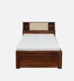Haven Solid Sheesham Wood Single Bed with Minimalist Headboard in Provincial Teak Finish - Image 7