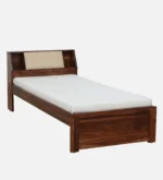 Haven Solid Sheesham Wood Single Bed with Minimalist Headboard in Provincial Teak Finish - Image 8