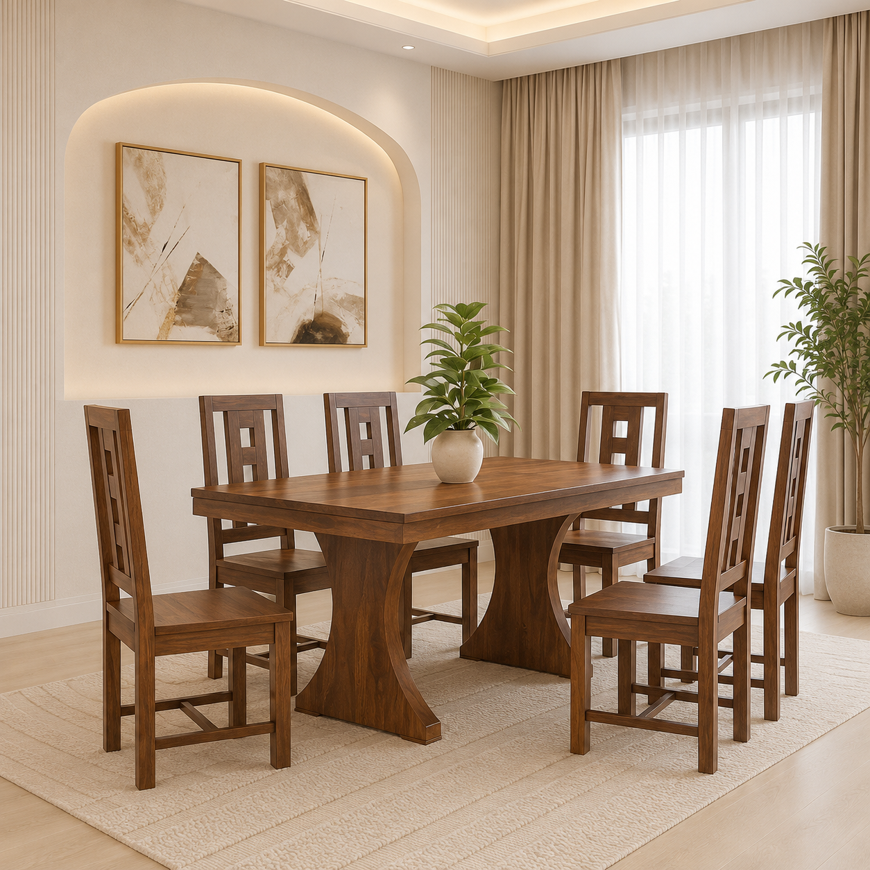 Havensa-Contemporary-Sheesham-Wood-6-Seater-Dining-Table-with-Chairs-1.png Import placeholder for 5893 - Image 1