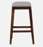 Havok Industrial Style Metal & Wood Bar Stool in Rustic Brown - Image 4