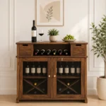 Heritage Maple Crest Wooden Display Cabinet for Modern Homes