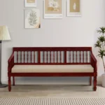 Ira Solid Wood 3 Seater Sofa with Contemporary Cushioned Seating