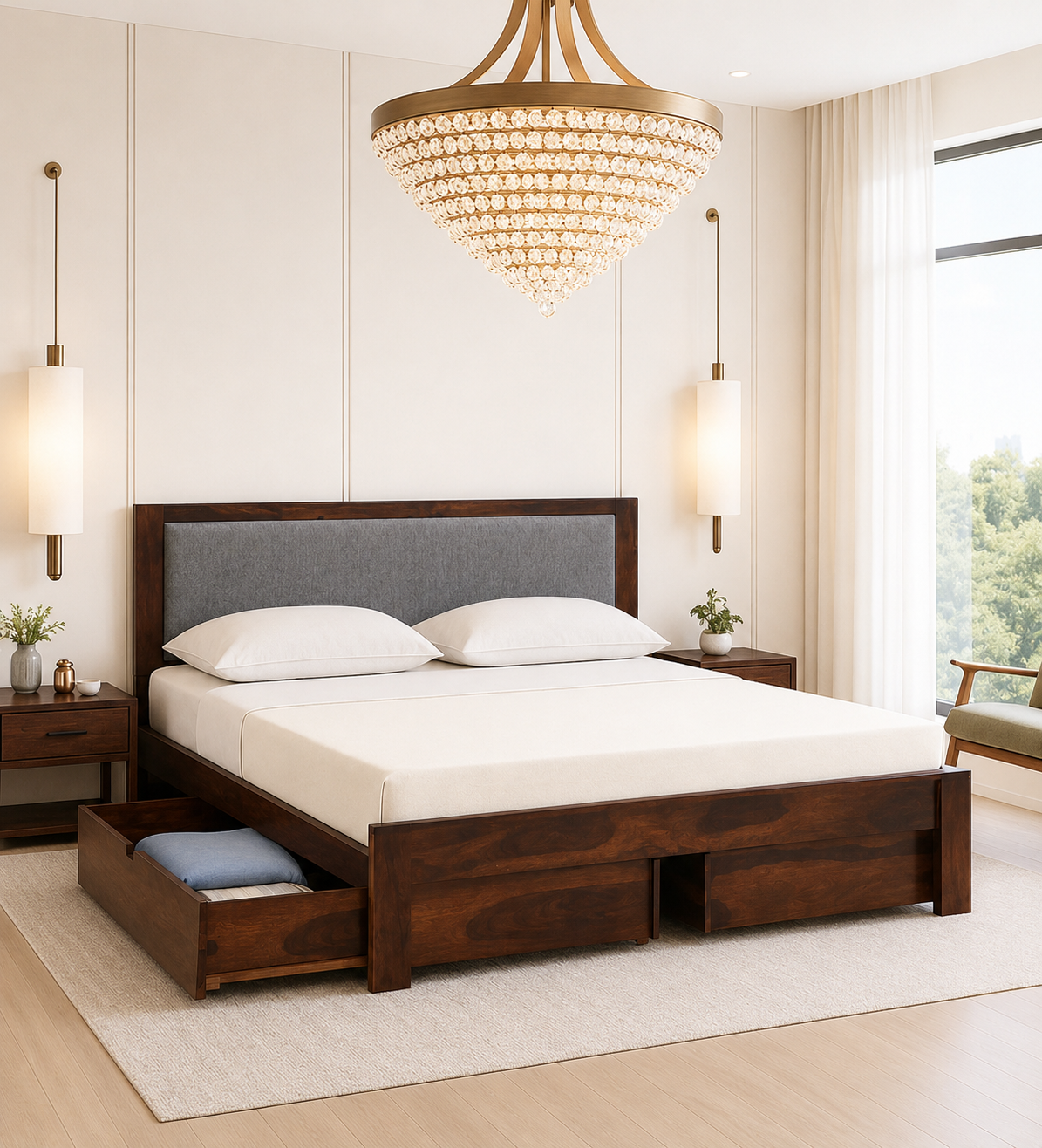 Ivora-Premium-Wooden-Double-Bed-with-Upholstered-Backrest-1.png Import placeholder for 2793 - Image 1