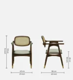 Oakmont Rustic Charm Handcrafted Natural Wood Comfort Chair - Image 3