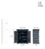 Kinsley Wooden Storage Cabinet with Drawer and Shelves - Image 6