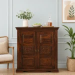 Kinsley Wooden Storage Cabinet with Drawer and Shelves