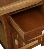 Livingston Solid Sheesham Wood Study Table with Elegant Drawer Cabinet - Image 9