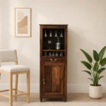 Luxury Walnut Manor Multi Utility Wooden Cabinet for Living Room Storage
