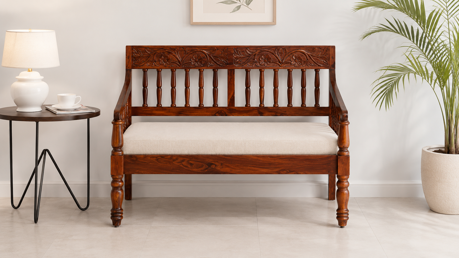 Majestic-Living-Premium-Sheesham-Wood-2-Seater-Sofa-Set-1.png Import placeholder for 3650 - Image 1