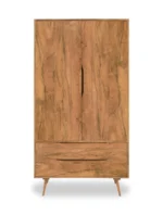 Majestic Sheesham Wood Wardrobe In Natural Teak Finish - Image 4