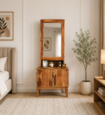 Maple Solid Sheesham Wood Dresser with Spacious Storage and Elegant Finish
