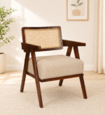 Maplebrook Heritage Inspired Premium Natural Wood Arm Rest Chair