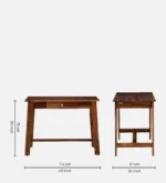Marlborough Solid Sheesham Wood Writing Desk with Spacious Storage Design - Image 3