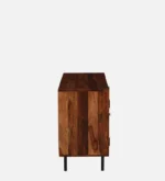 Modern Sheesham Wood Storage Cabinet with Spacious Shelves & Drawer for Living Room - Image 8