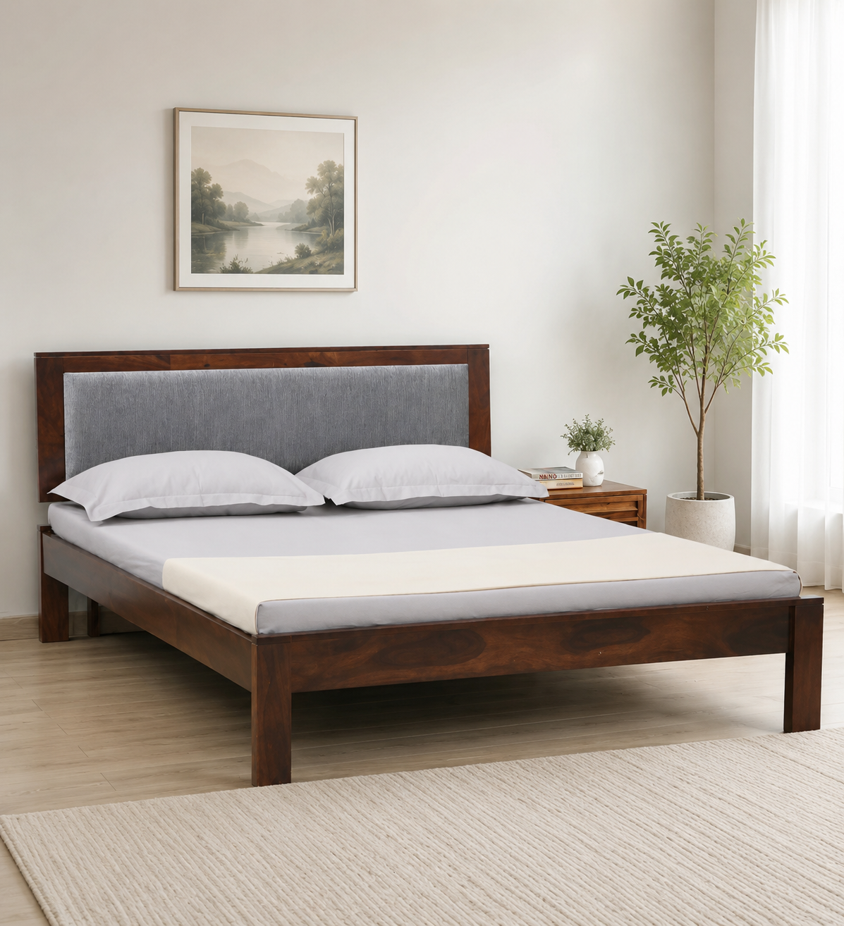 Morvik-Handcrafted-Solid-Sheesham-Wood-Double-Bed-1.png Import placeholder for 2821 - Image 1