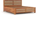 Narvik Sheesham Wood Bed In Provincial Teak Finish With Storage - Image 2